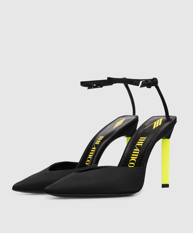 The Attico Black PERINE slingbacks with curved heels 231WS413V015 изображение 3