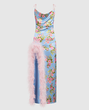 Blazy Shower Блакитна сукня Paradise Bird із шовку PARADISEBIRDBLUE
