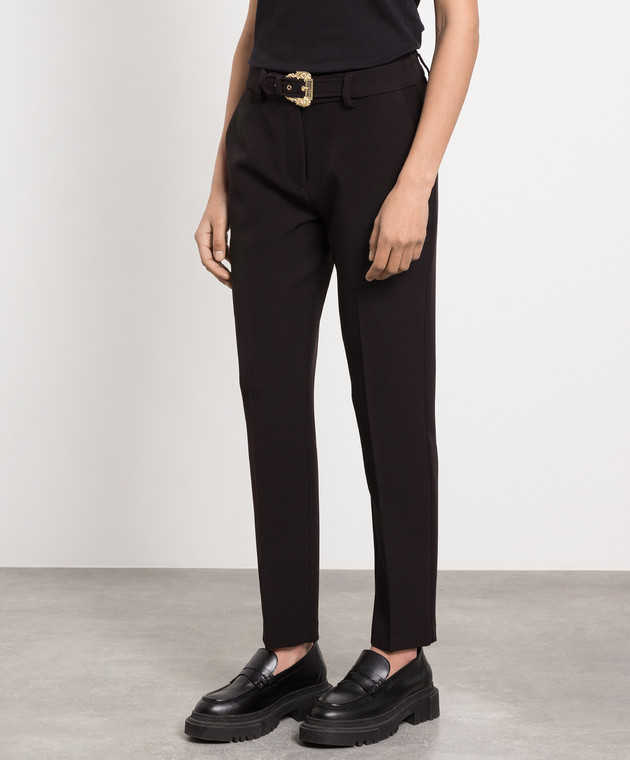 Versace Jeans Couture Black chinos with a baroque buckle 74HAA116N0103 image 3