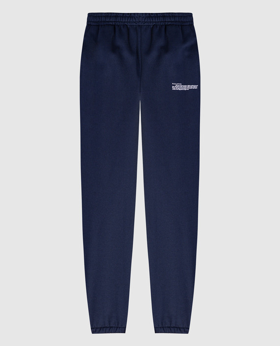 Blue joggers with contrasting logo