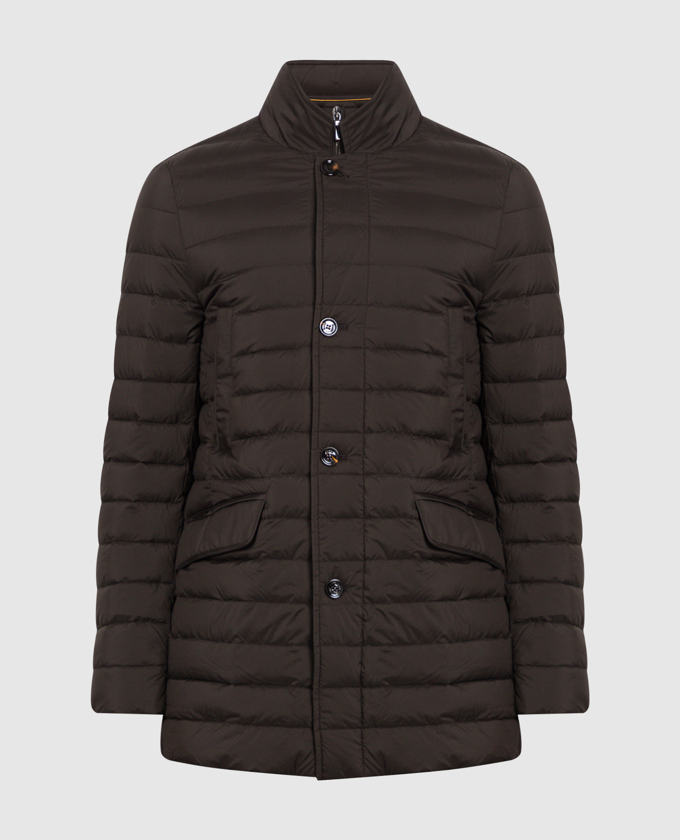 Темно-коричневая куртка PONTI-S3 с простежкой в виде горизонтальных полос