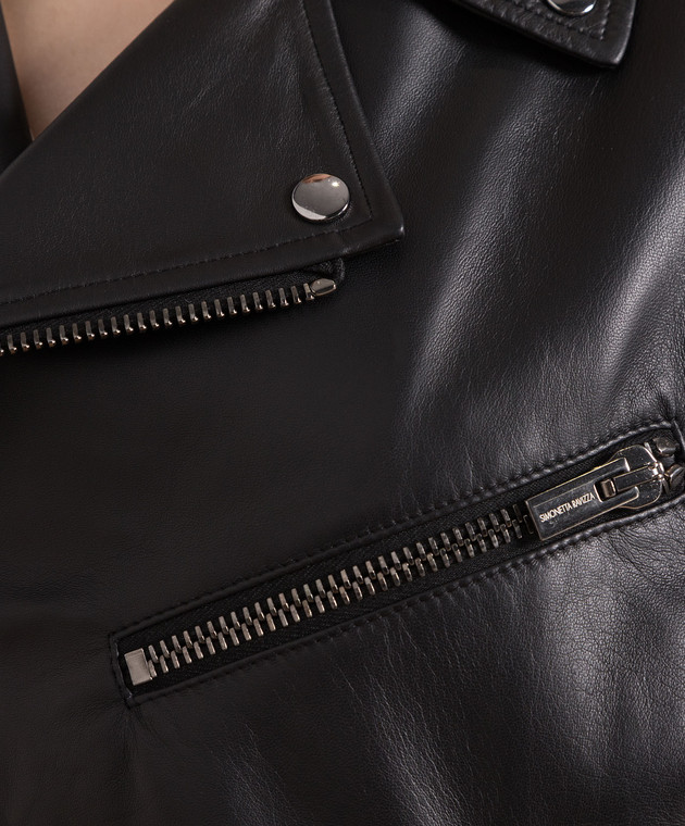Simonetta Ravizza Black leather jacket JA156L7 изображение 5