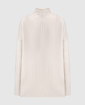 LISA YANG Белый свитер Flora в рубчик из кашемира. 2023281
