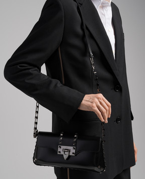 Valentino Чорна шкіряна сумка крос-боді Rockstud 3W0B0M76PAU
