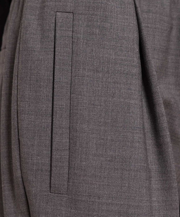 Brunello Cucinelli Gray pants with monil chain M0W07P7811 изображение 5