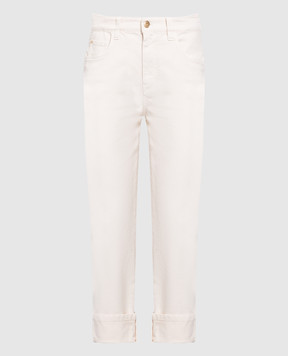 Brunello Cucinelli Светло-бежевые джинсы с цепочками из эколатуни M0H43P5736
