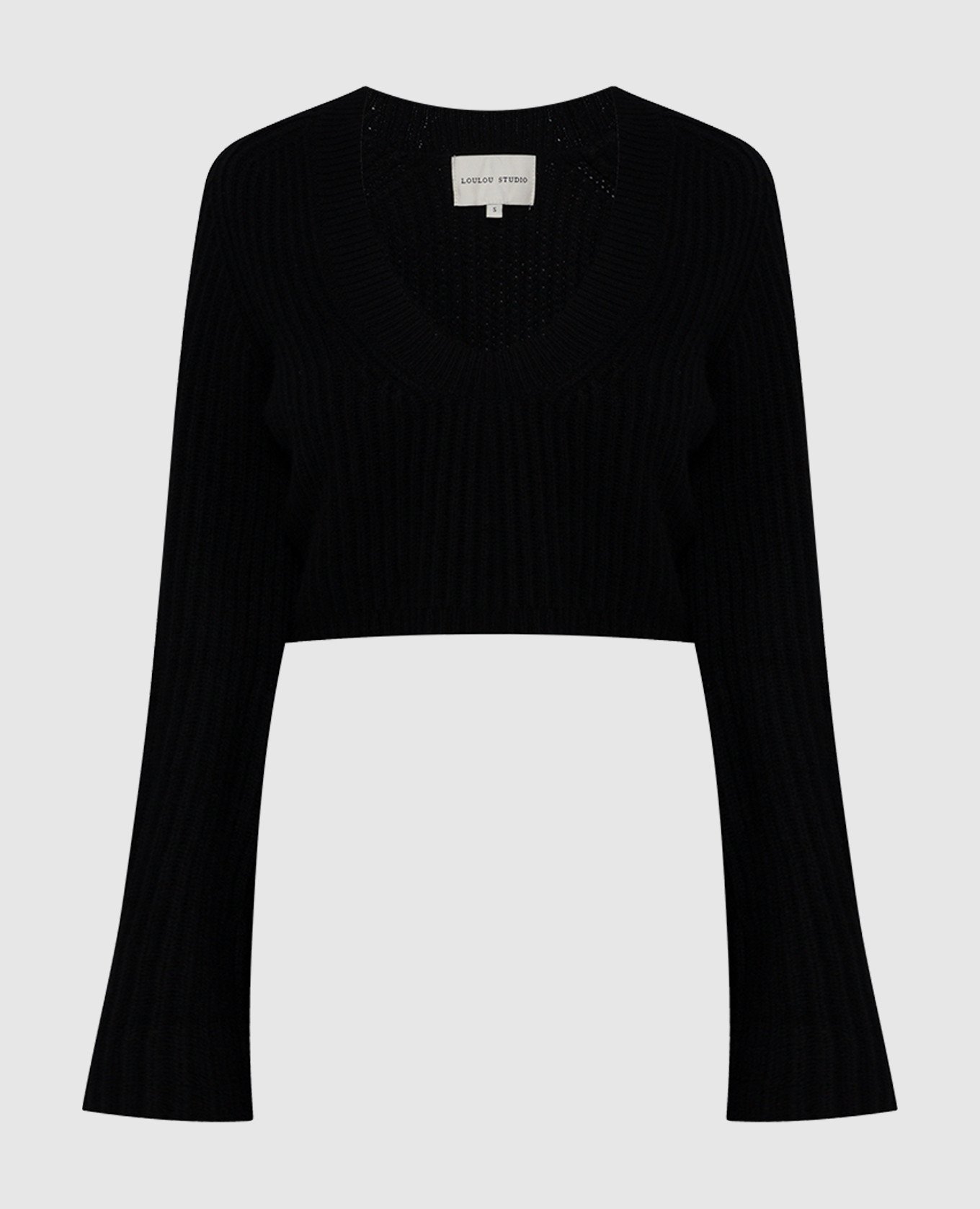 Black cashmere cropped sweater CHANTE