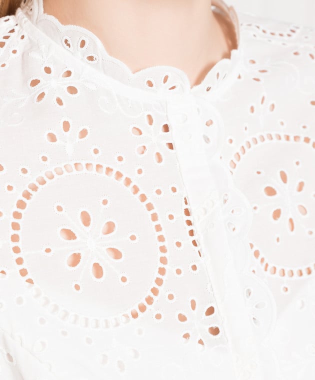 Charo Ruiz Franca white mini dress with broderie embroidery 233619 изображение 5
