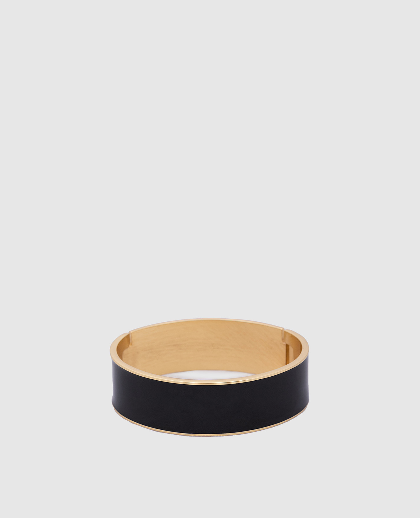 Black bracelet with 24-karat gold plating