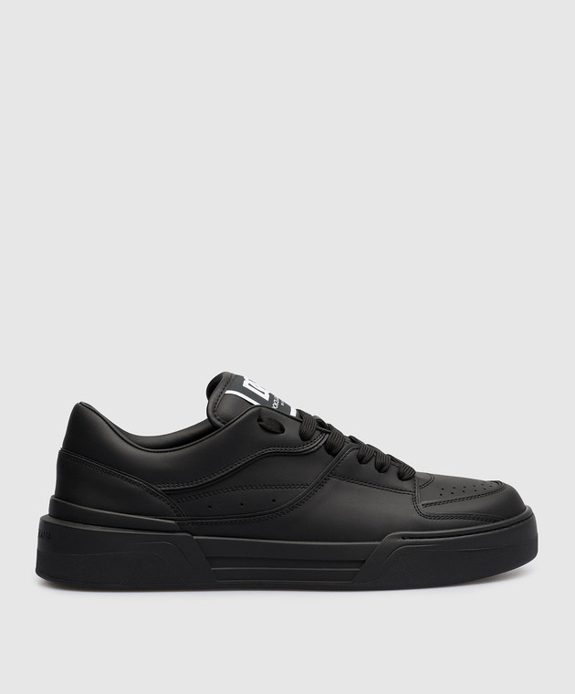 Dolce&Gabbana Black leather sneakers from New Roma with logo CS2036A1065