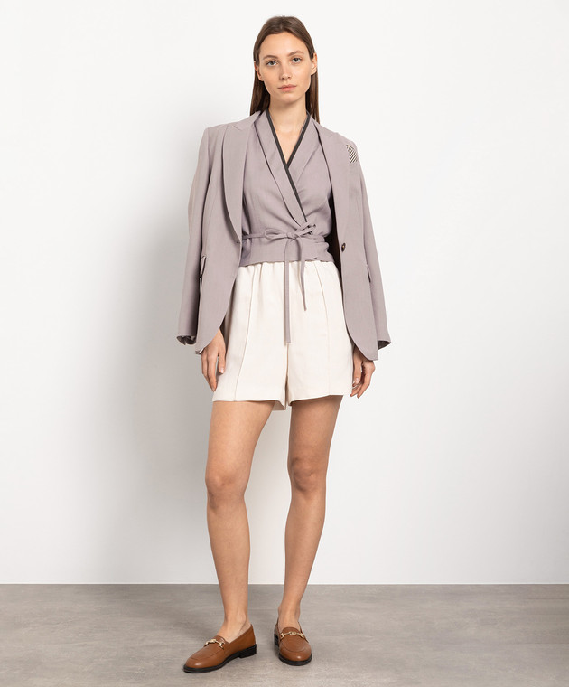 Brunello Cucinelli Фиолетовый жилет с цепочкой мониль MH1262933 изображение 2