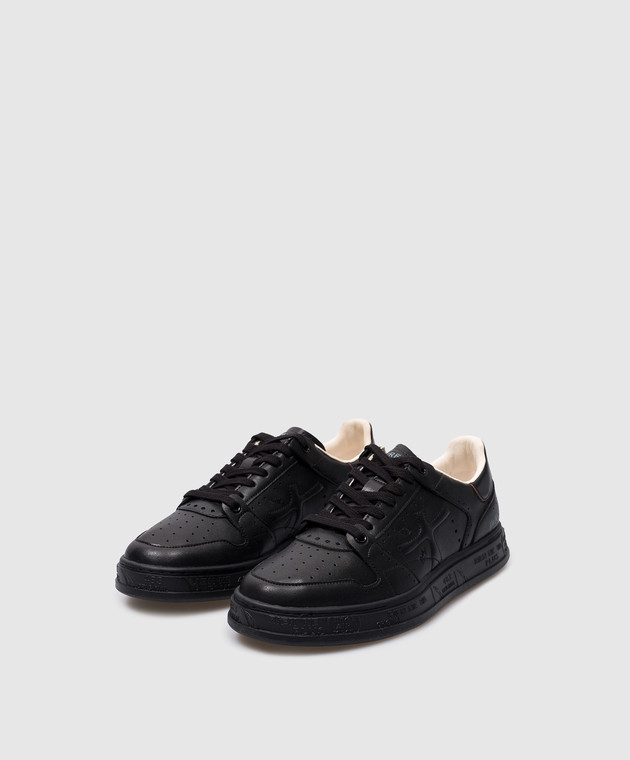 Premiata Черные кожаные кроссовки QUINN QUINN изображение 2