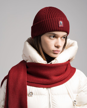 Parajumpers Червона шапка Rib Hat з нашивкою логотипа 23WPAACHA02
