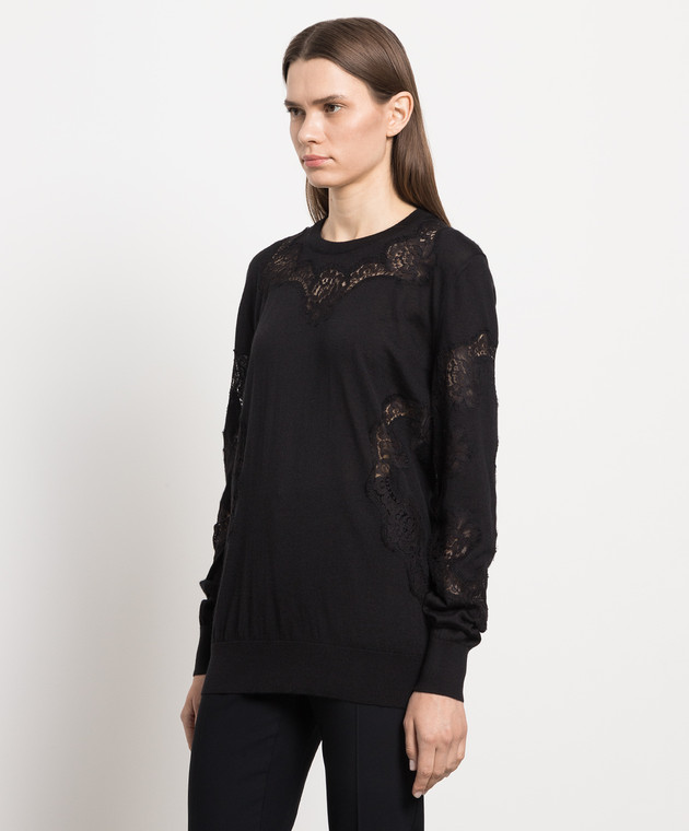 Dolce&Gabbana Black jumper with lace FQ033KF78AI image 3