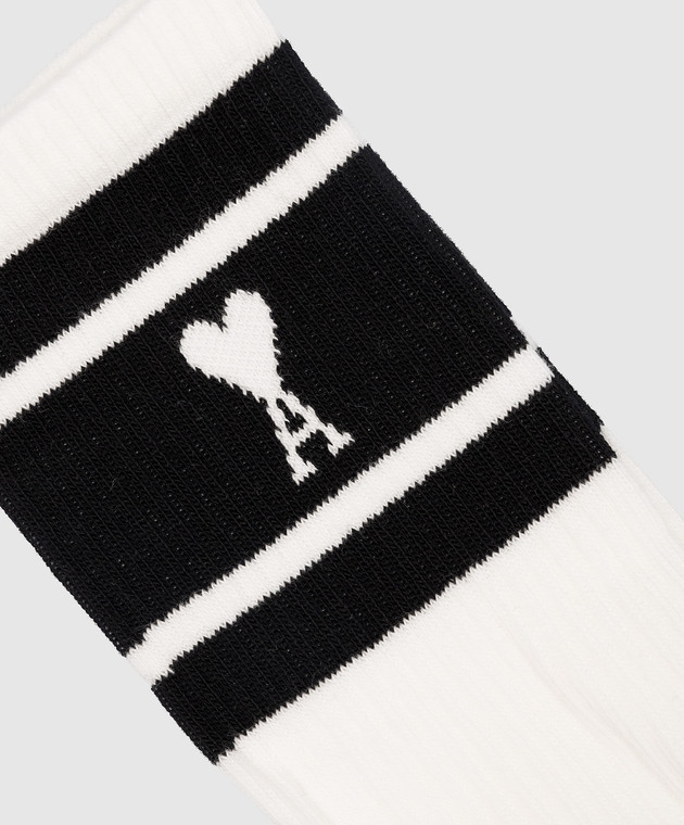 Ami Paris Белые носки с логотипом USC001AW0015 изображение 3