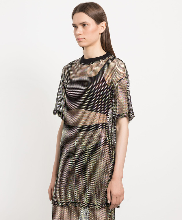 David Koma T-shirt with holographic crystals SS23DK62T image 3