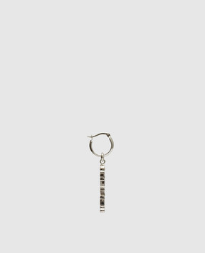 Off-White Срібляста моносережка з логотипом OMOD062S23MET001