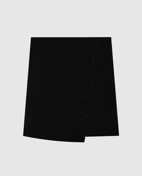 Lou Lou Studio Черная юбка мини на запах MAHAZ из шерсти MAHAZ