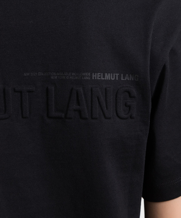 Helmut Lang Black t-shirt with textured logo L10HW508 image 5
