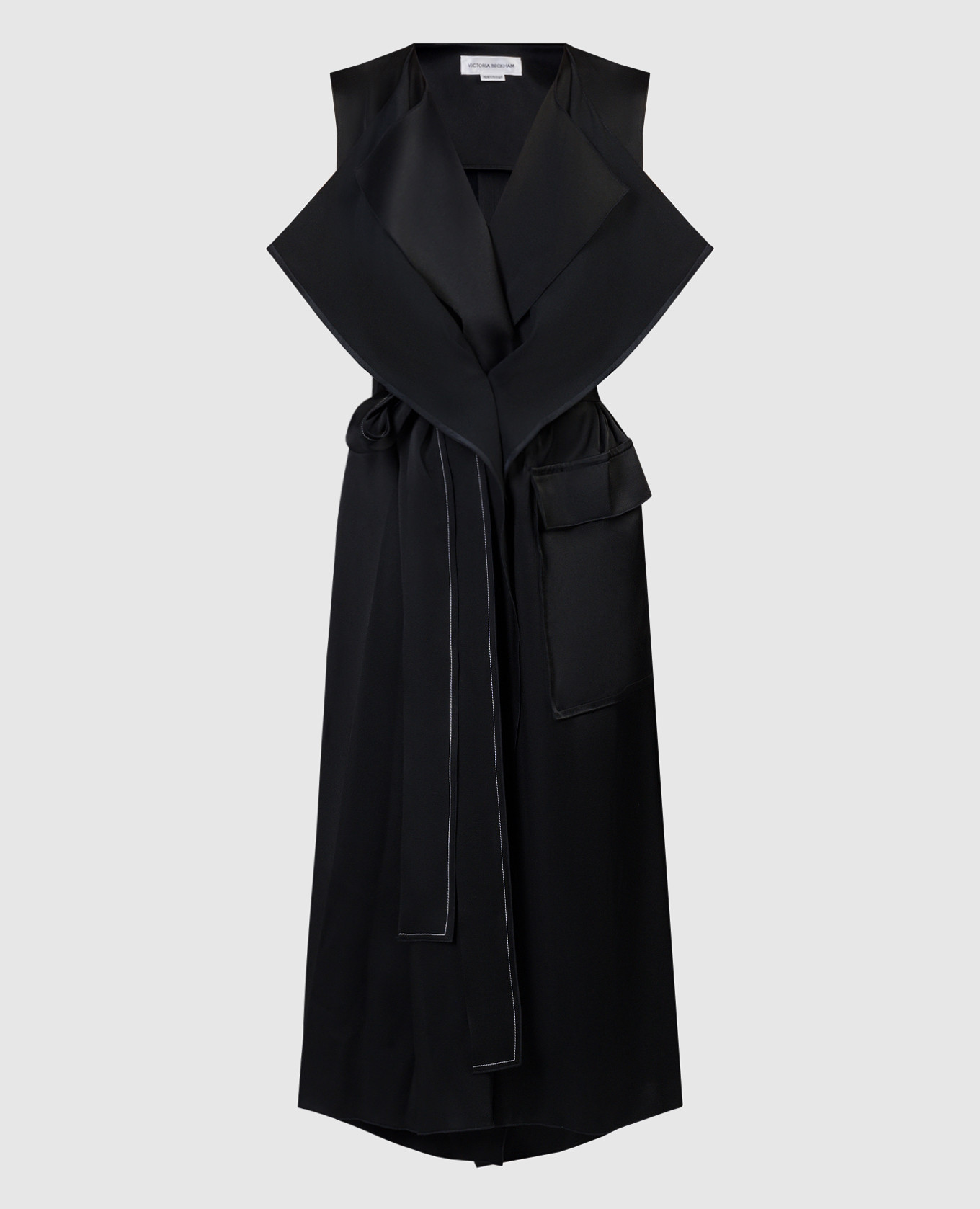 

Черное платье-тренч на запах, Черный, Повседневные платья