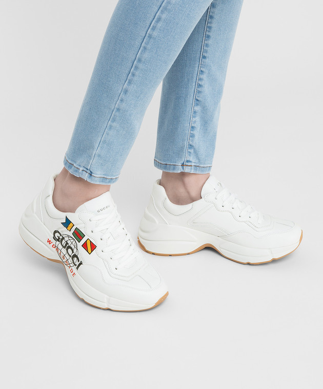 Gucci - Білі шкіряні кросівки 602047DRW00 купити в Symbol