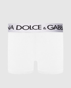 Dolce&Gabbana Білі труси-боксери з візерунком логотипа M4B97JONN97