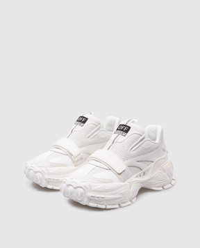 Off-White Білі комбіновані кросівки Glove Slip On з логотипом OMIA284C99LEA001