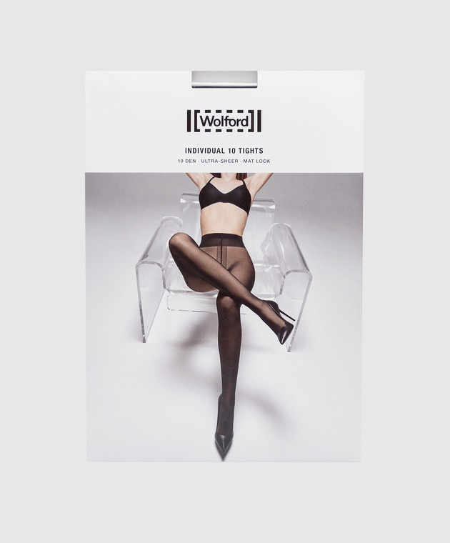 Wolford - Black tights Individual 10 DEN 18382 - buy with Sweden