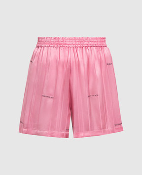 Givenchy Розовые шорты с узором логотипа BW50XQ14PR