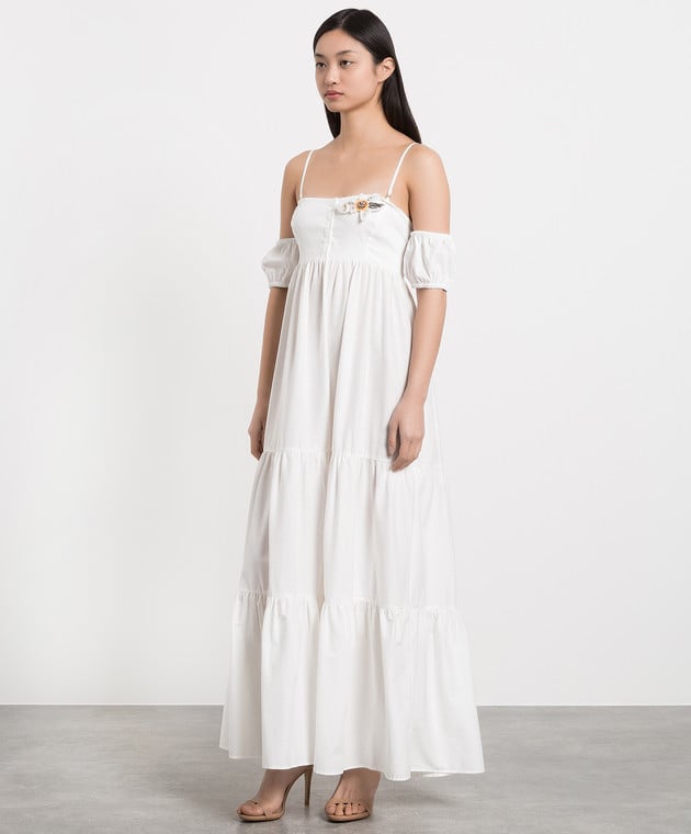 Twinset White dress with frills 231LB2ABB изображение 3
