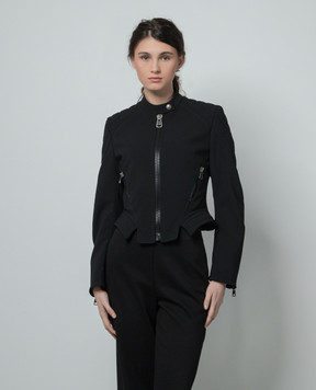 Ermanno Scervino Чорна куртка Chiodo D440D321FRJ