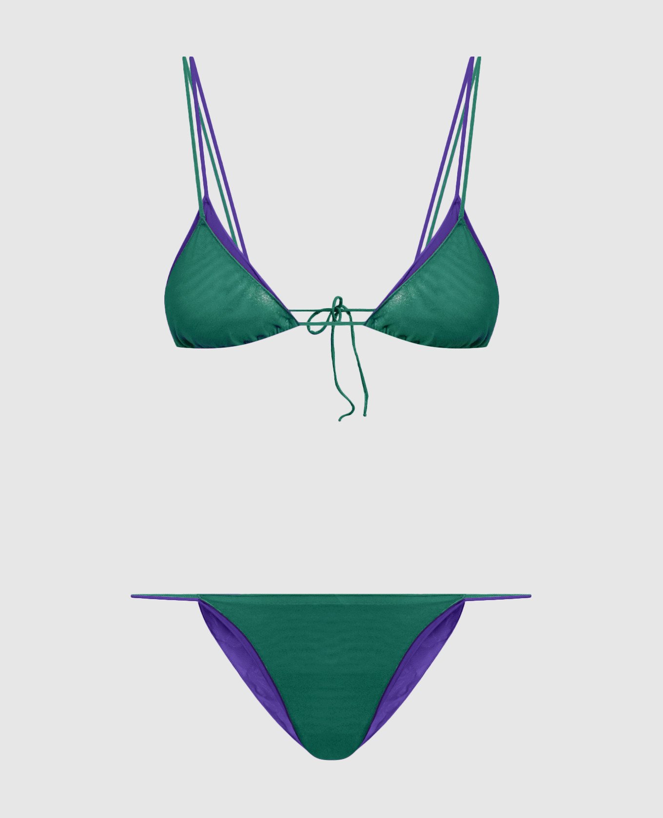 Зеленый купальник NS22 Lame Double Bikini