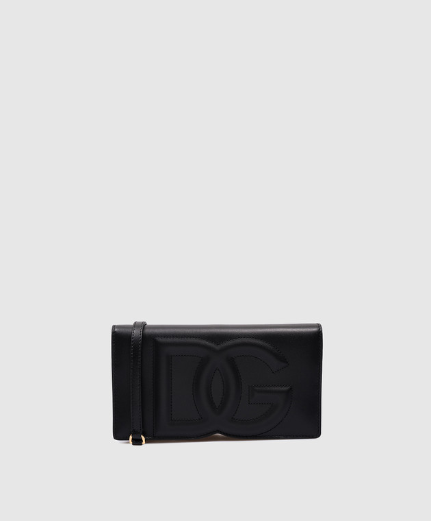 Dolce&Gabbana DG Logo Black Leather Clutch BI3279AG081