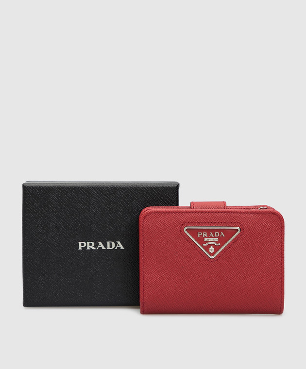 Prada Красный кожаный кошелек 1ML0182DKY изображение 5