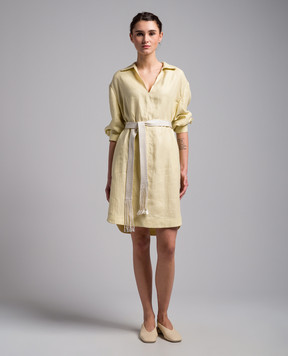 Agnona Жовта сукня з льону TR0710YU3014