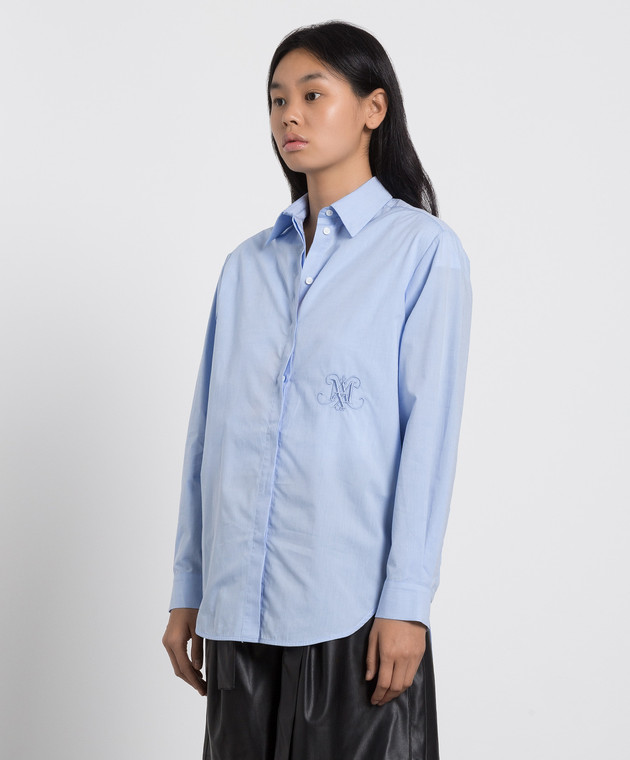 Max & Co Блакитна сорочка Orale з вишивкою монограми ORALE зображення 3