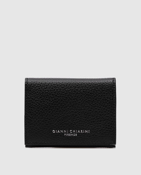 Gianni Chiarini Черный кожаный картхолдер с принтом логотипа PF503924PEGRN