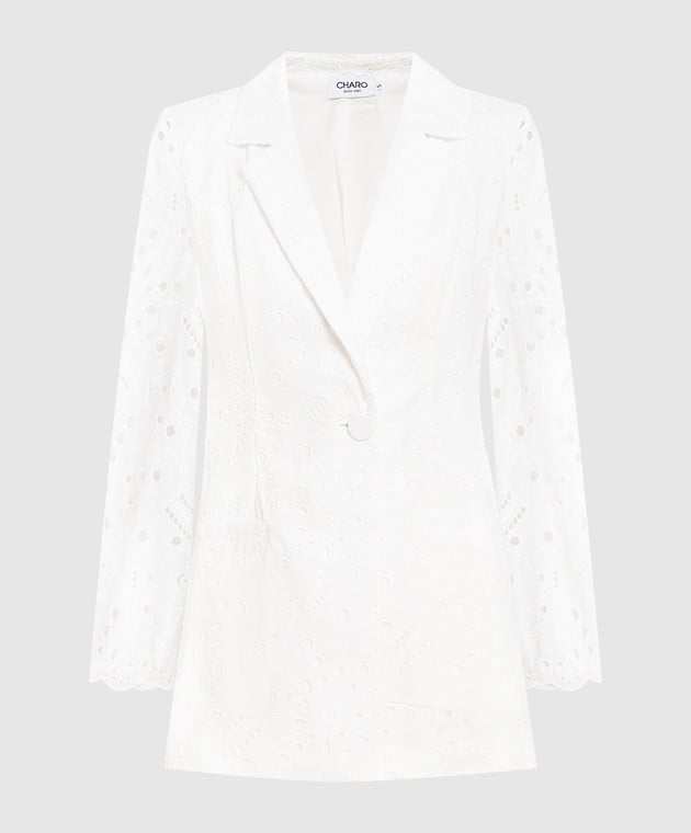Charo Ruiz Kora white jacket with broderie embroidery 233300