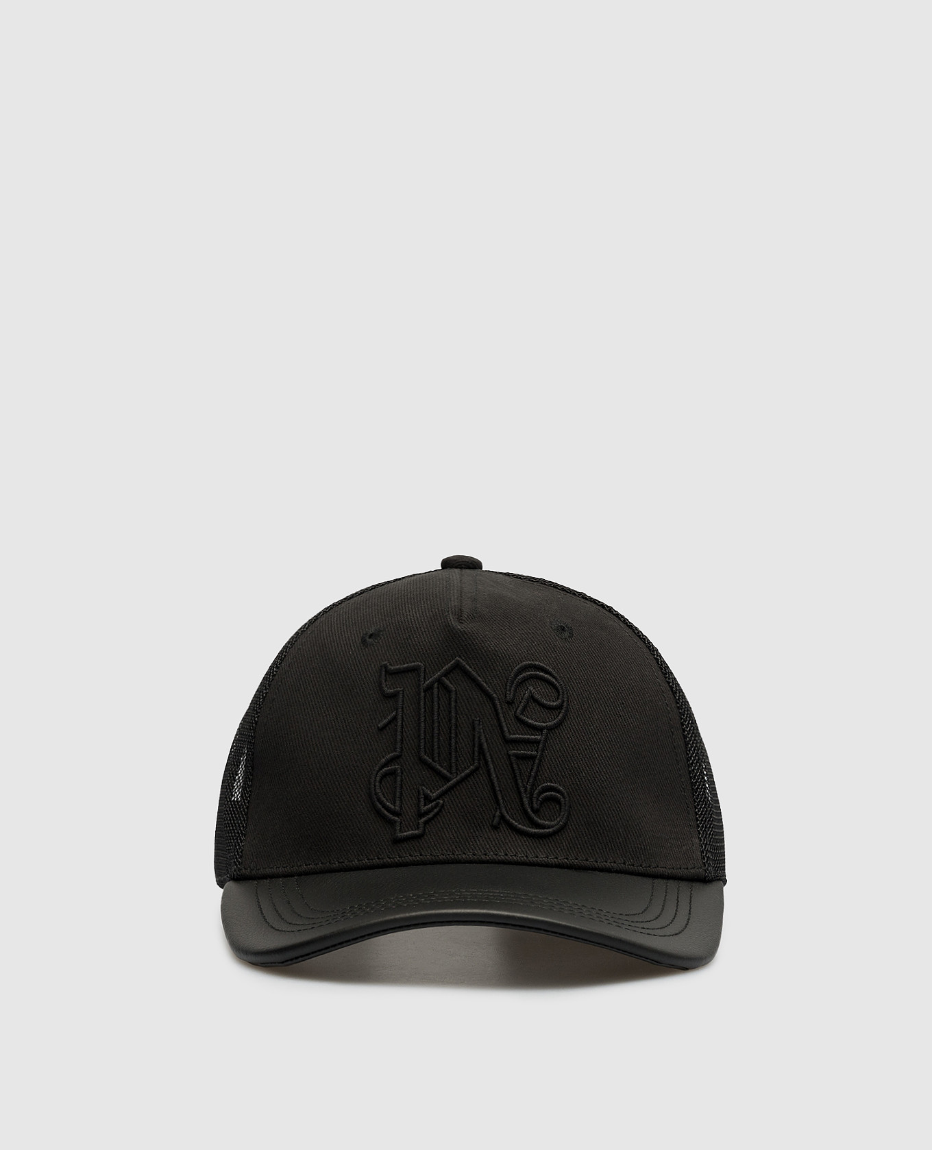 Palm Angels Black Monogram Beanie