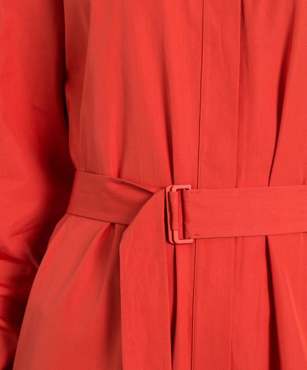 Loro Piana Червона сукня-сорочка міді Carola з мереживом FAM0878 зображення 5