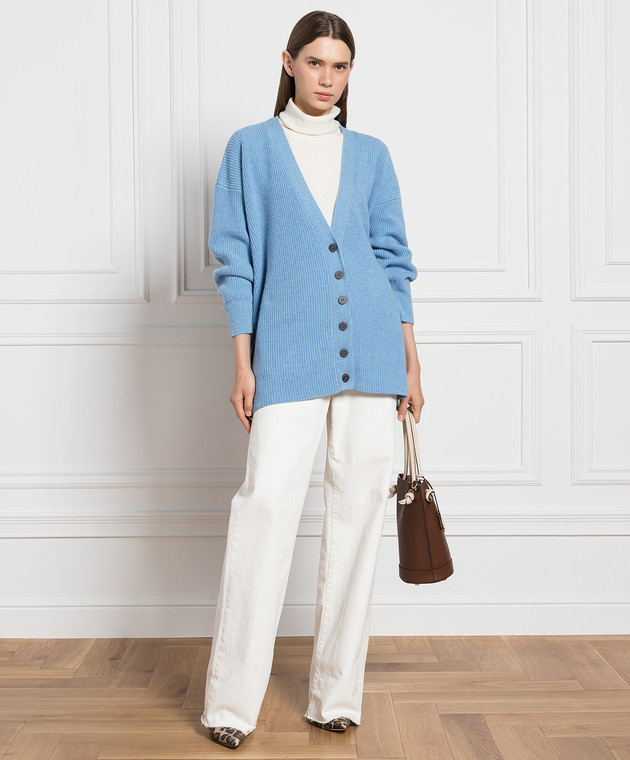 Ballantyne Голубой кардиган из шерсти B1K3027W114 изображение 2