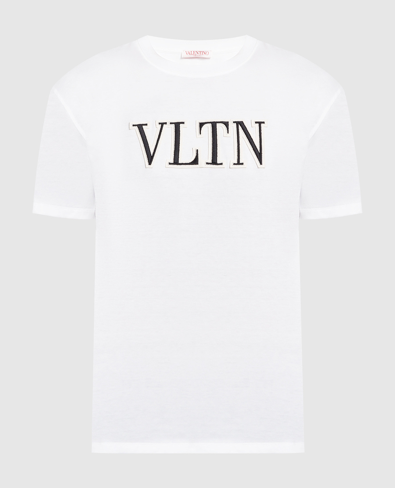 

Белая футболка с контрастной нашивкой VLTN, Белый, Футболки