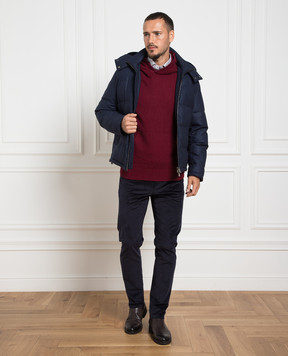 ISAIA Бордовые худи из кашемира MG8181YP010