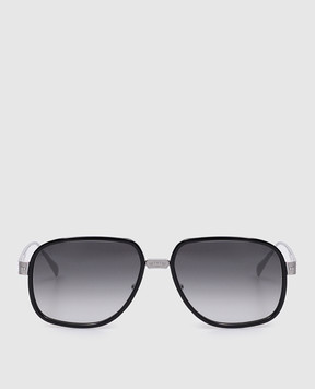 Stefano Ricci Чорні сонцезахистні окуляри з логотипом SG33PMEACET