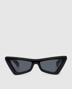 Off-White Черные очки Artemisia с фактурным логотипом OERI042F22PLA001