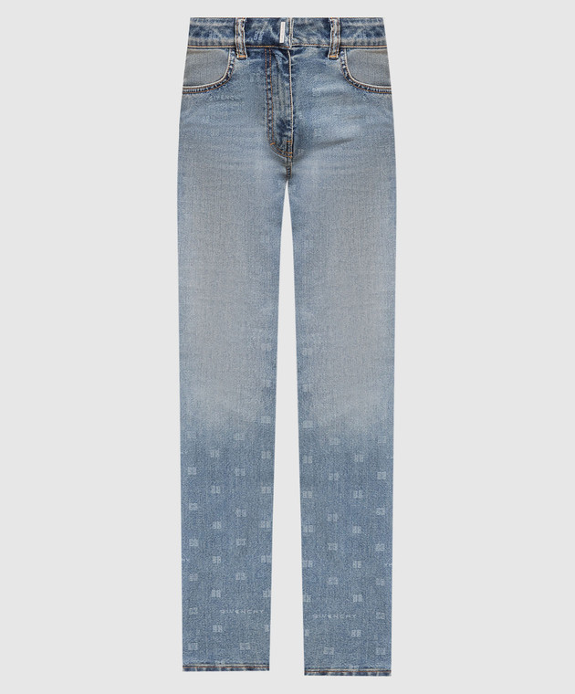 Givenchy Blue jeans with a logo print BW50YL5Y61
