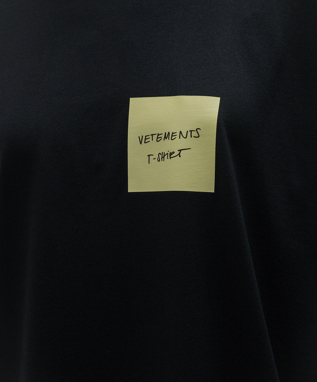 Vetements Black t-shirt with a print UE54TR290Bw image 5