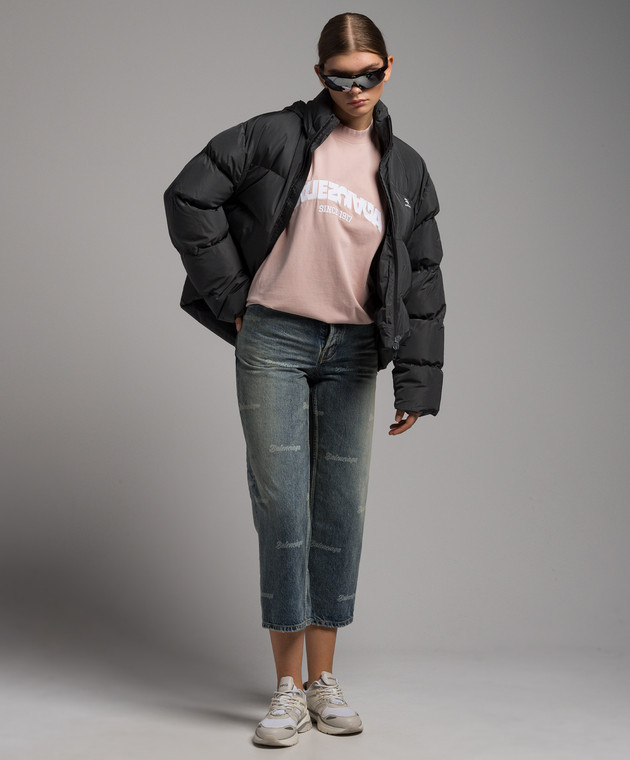 Balenciaga Синие джинсы с винтажным эффектом с логотипом 745094TNW01 изображение 2