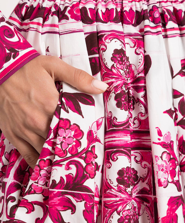 Dolce&Gabbana Pink skirt in Majolica print F4CEHTHH5A6 image 5