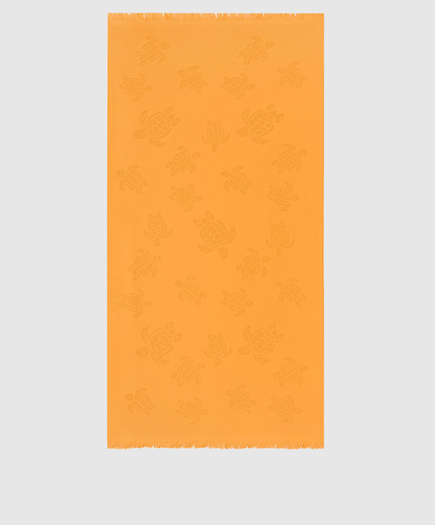 Vilebrequin Orange Santah towel in a pattern STHU1201w